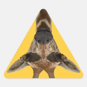 Giraffe Incognito Triangle Sticker