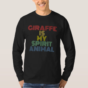 Giraffe Is My Spirit Animal retro 70s vintage T-Shirt