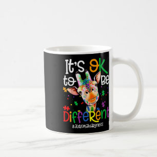 Giraffe It's Okay To Be Different Autism Awareness Coffee Mug