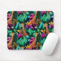 Giraffe Jungle Dreams Seamless Surface Pattern