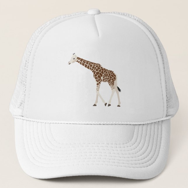 Giraffe Jungle Safari Animal Trucker Hat (Front)