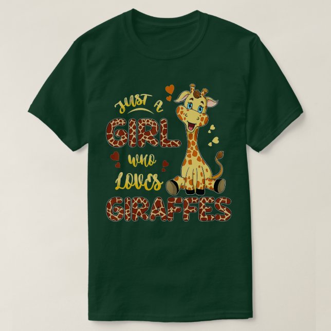 Giraffe Just A Girl Who Loves Giraffes Gifts  T-Shirt (Design Front)
