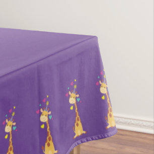 Giraffe Kids Birthday Party Cute Tablecloth