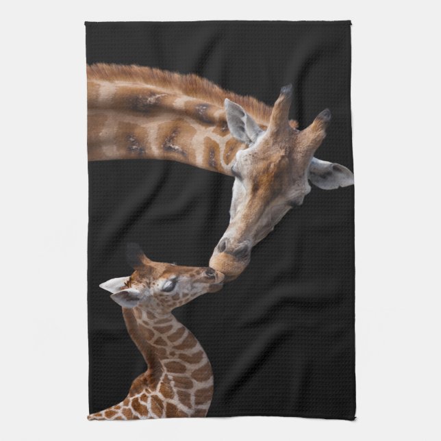 Giraffe Kisses Kitchen Towel (Vertical)