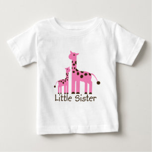 Giraffe Little Sister Baby T-Shirt