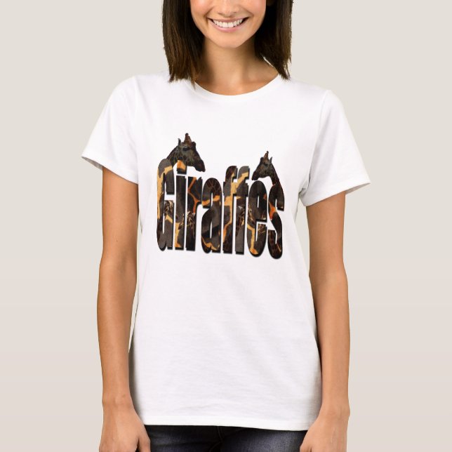 Giraffe Logo With Giraffes, T-Shirt (Front)