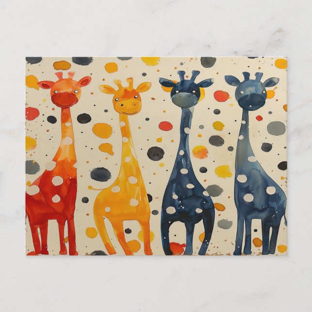 Giraffe Long Neck Postcard (Front)
