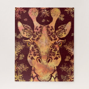 Giraffe Looking - Art Drawing Collection Jigsaw Puzzle
