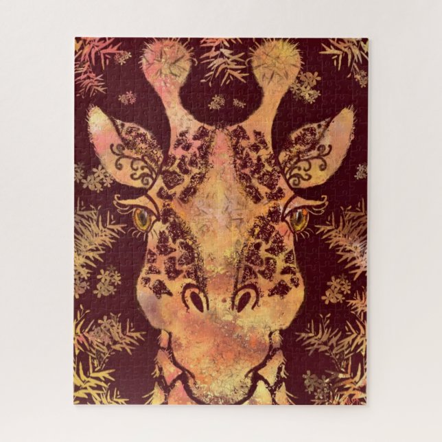 Giraffe Looking - Art Drawing Collection Jigsaw Puzzle (Vertical)