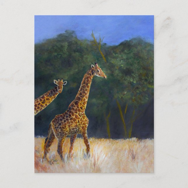 Giraffe Love Invitation Postcard (Front)