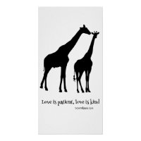 Giraffe Love is patient, Love is Kind 