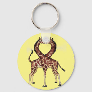 Giraffe Love keychain