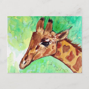 Giraffe Love Postcard