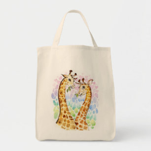 Giraffe love tote bag