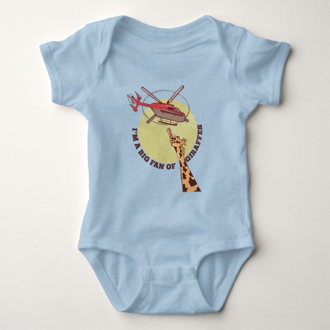 Giraffe lover baby bodysuit (Front)