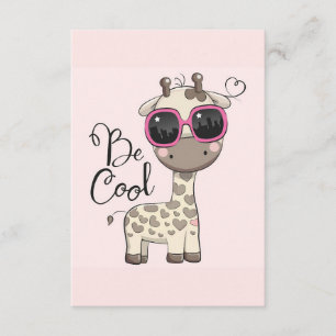 Giraffe Lover Be Cool Giraffe Enclosure Card