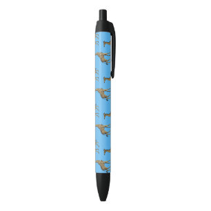 Giraffe Lover Blue Wild Animals Zoo African Safari Black Ink Pen