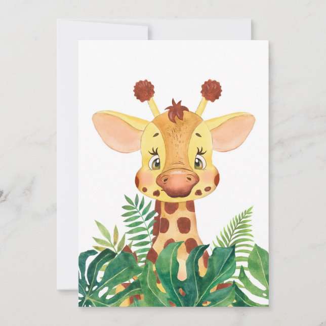 Giraffe Lover Cute Baby Giraffe Invitation (Front)