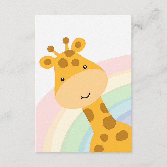 Giraffe Lover Cute Giraffe Peeking Enclosure Card (Front)