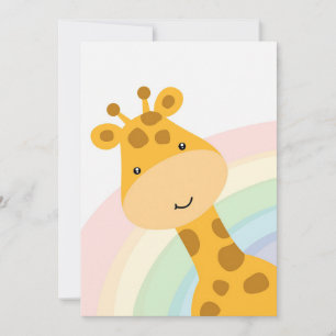 Giraffe Lover Cute Giraffe Peeking Invitation