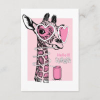 Giraffe Lover Cute Giraffe With Drink