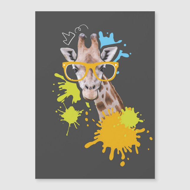 Giraffe Lover Cute Giraffe With Glasses (Front)