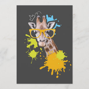 Giraffe Lover Cute Giraffe With Glasses Programme