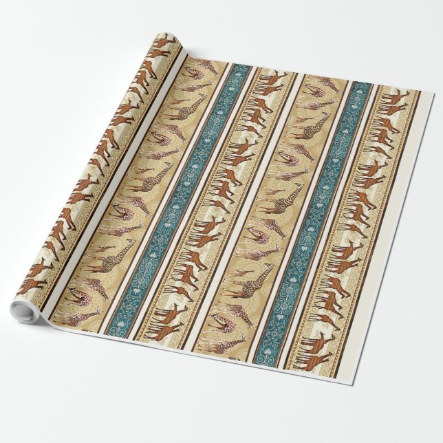 Giraffe Lover Gift, Birthday Gift, Funny Giraffe Wrapping Paper (Unrolled)