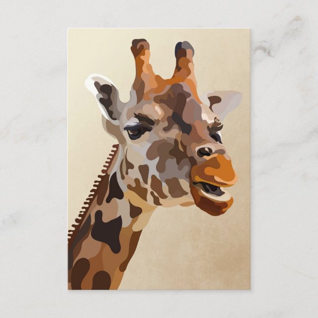 Giraffe Lover Giraffes Are Awesome Enclosure Card (Front)