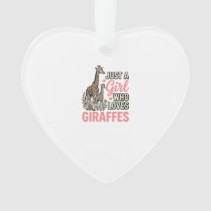 Giraffe Lover Girl Vintage Engraving Shirt Design_ Ornament