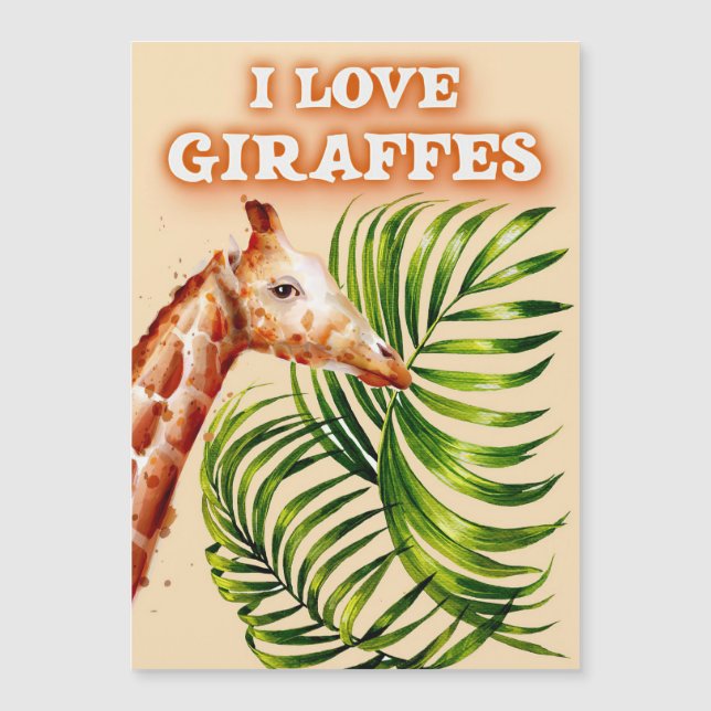 Giraffe Lover I Love Giraffes (Front)