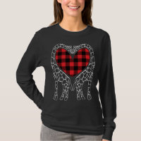 Giraffe Lovers Christmas Buffalo Plaid Pajama Anim