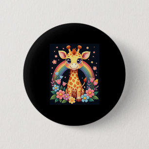 Giraffe Lovers T-Shirt 6 Cm Round Badge