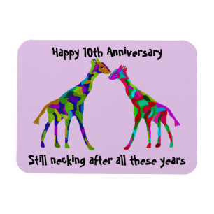 Giraffe Luv 10th Anniversary Magnet