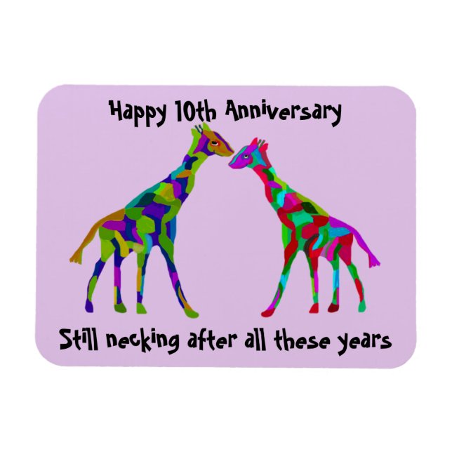 Giraffe Luv 10th Anniversary Magnet (Horizontal)