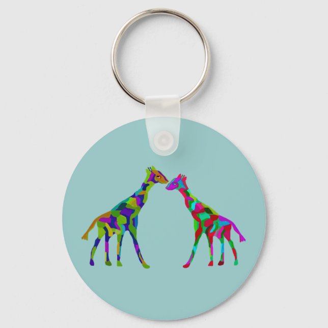 Giraffe Luv Keychains (Front)
