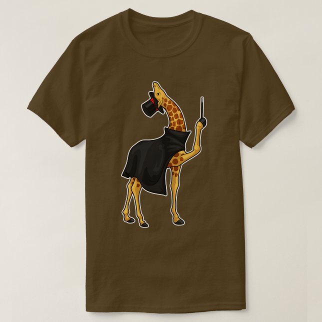 Giraffe Magician Magic wand T-Shirt (Design Front)