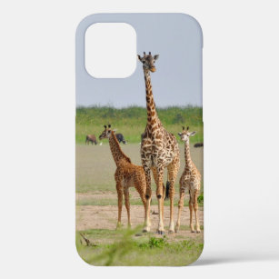 Giraffe Mama and kids iPhone 12 Case