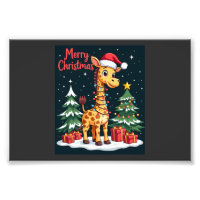 Giraffe Merry Christmas Tree Lighting Santa Giraff