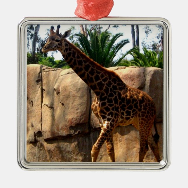 Giraffe Metal Tree Decoration (Front)