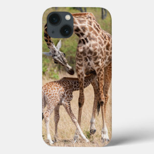 Giraffe Mother and Baby in Kenya iPhone 13 Case