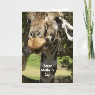 giraffe mother's day card