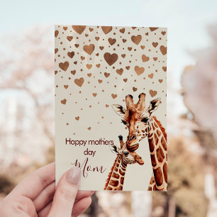 Giraffe Mothers Day, Happy Mother's Day Postcard
