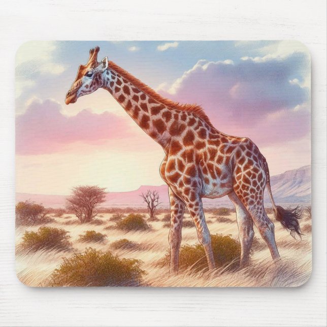 Giraffe Mouse Pad (Front)