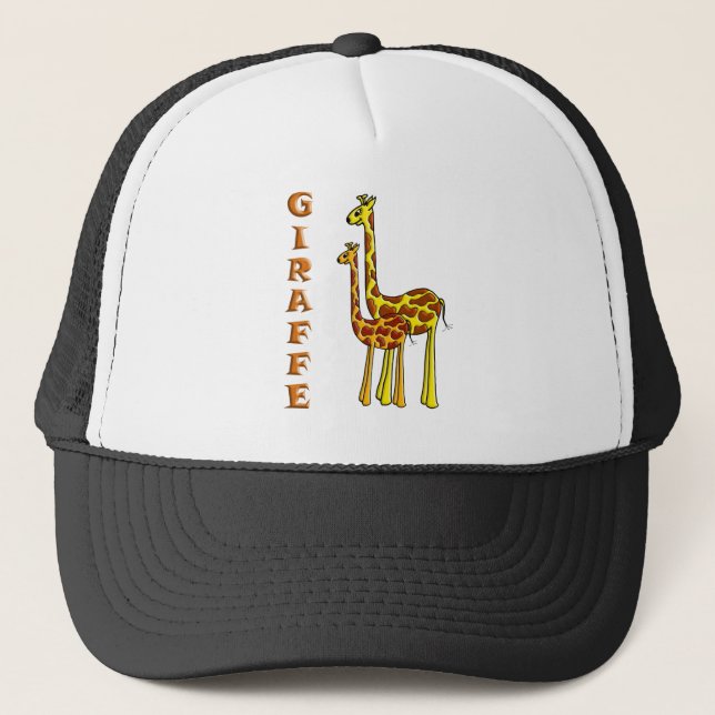 Giraffe Mum and Baby Trucker Hat (Front)