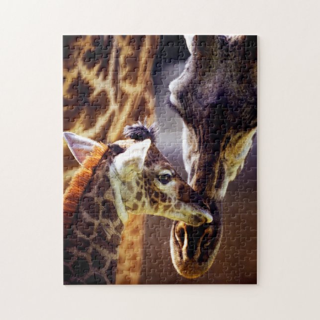 Giraffe Mum and Calf, Jigsaw Puzzle (Vertical)
