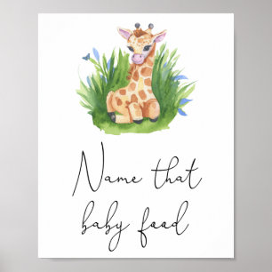 Giraffe - Name that baby food game Poster
