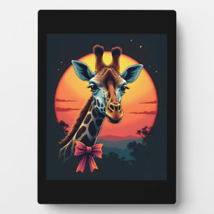 Giraffe Neck Like a Rollercoaster Run Funny Retro  Plaque