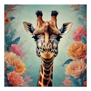 Giraffe no 10 Glossy Poster