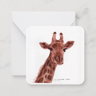 giraffe note card